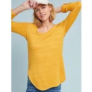 ANTHROPOLOGIE Akemi+Kin Sylvie Pointelle Tunic Top